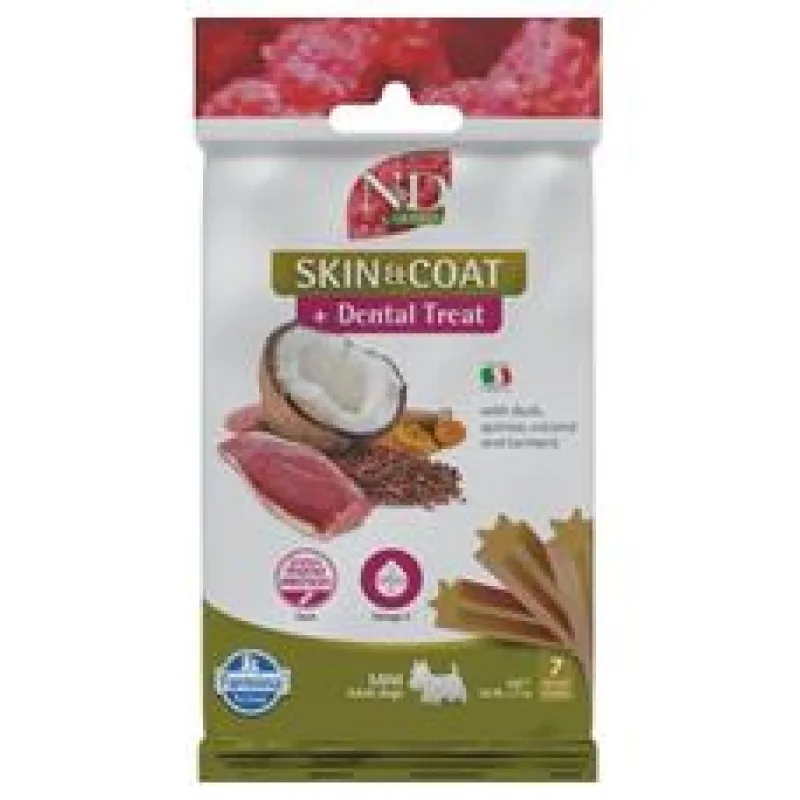 N&D QUINOA Dog Dental Snack Skin & Coat Duck Mini 60g