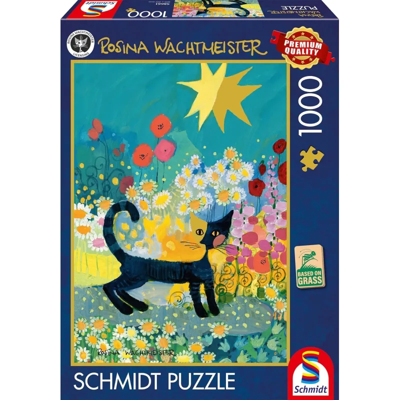 Puzzle Schmidt 1000 dielikov Rosina Wachtmeister - Mačka v mori kvetov