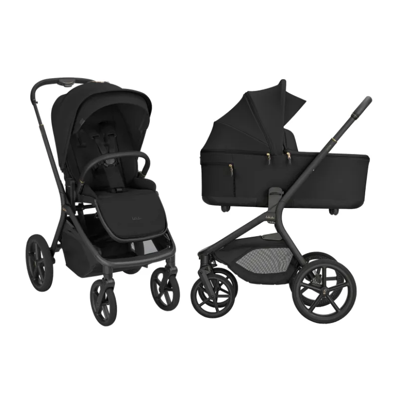 KikkaBoo Kočík 2v1 Goya Platinum Black