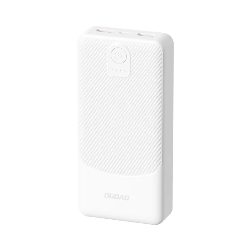 Dudao K10Pro Power Bank 2.4A 20000mAh 2 x USB-A – biela