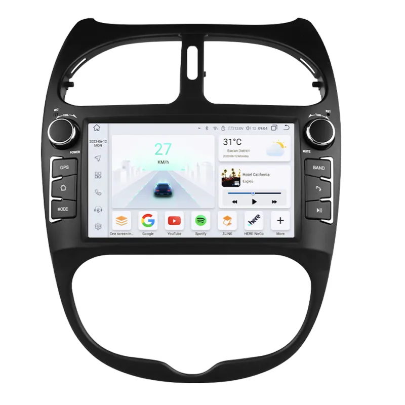 HIZPO PG2067001 Autorádio 7" Android pro Peugeot 206 Model: P2PG2067001ACP (2+32GB) CHRP2PG2067001BCP