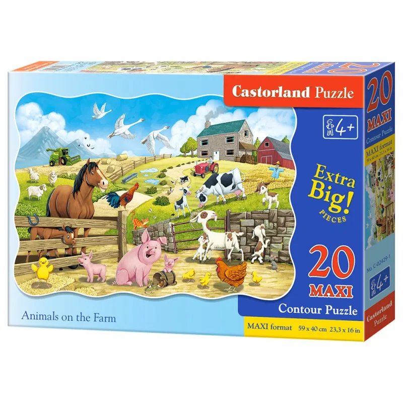 Castorland Puzzle Zvieratká na farme MAXI 20 dielikov