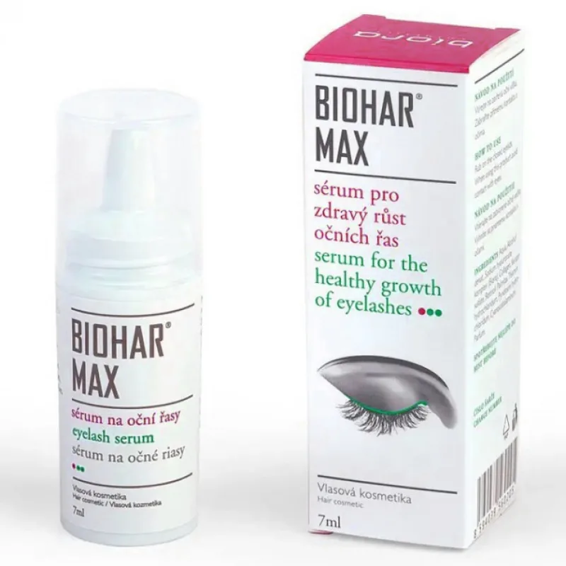 BIORA BIOHAR MAX Pre dlhé a husté riasy 7ml - sérum na posilnenie a rast očných rias