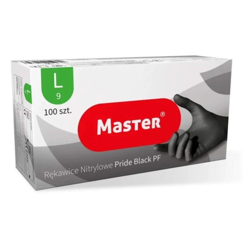 Nitrilové rukavice Master - čierne - 100 ks - veľ. L