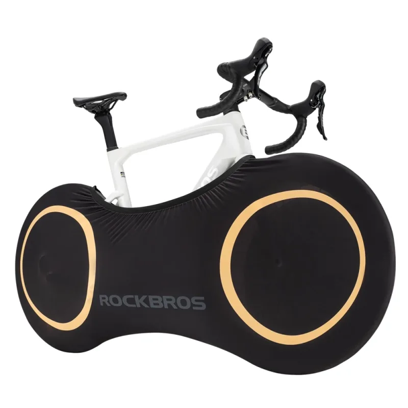 Elastický kryt Rockbros D95 kompatibilný s 26-29-palcovými štrkovými, horskými, mestskými a cestnými bicyklami 700C (71×152 cm) – čierny