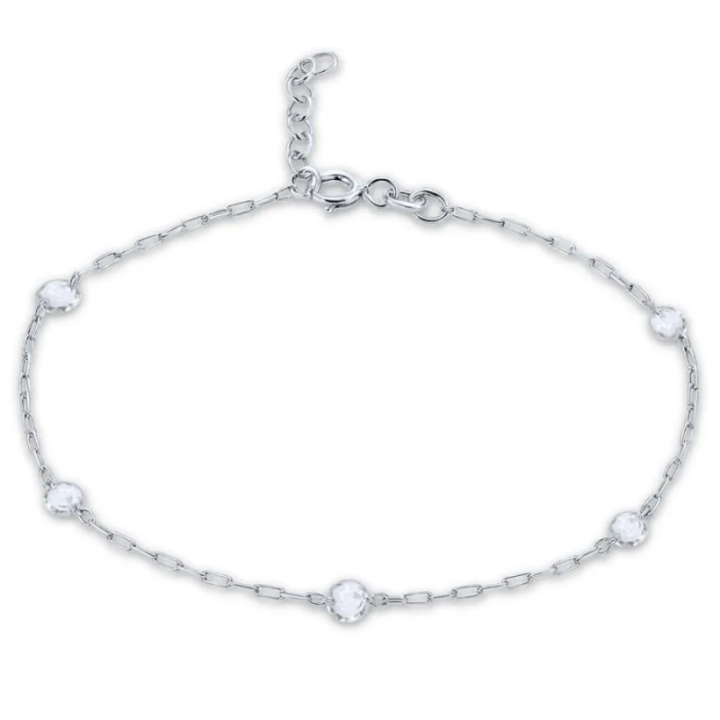 Elegantný náramok z bieleho zlata so zirkónmi Au 585/1000 0,80g MINET JMG0342WSB16