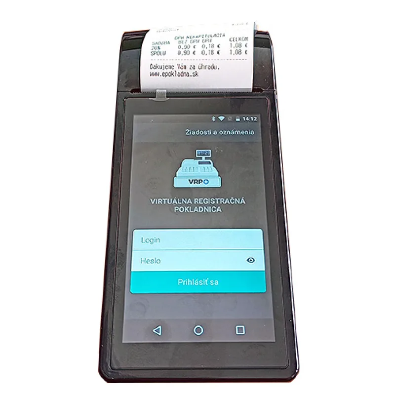 Tlačiareň k virtuálnej pokladni VRP ExVan MiniPOS 02 - virtuálna registračná pokladnica, čierna