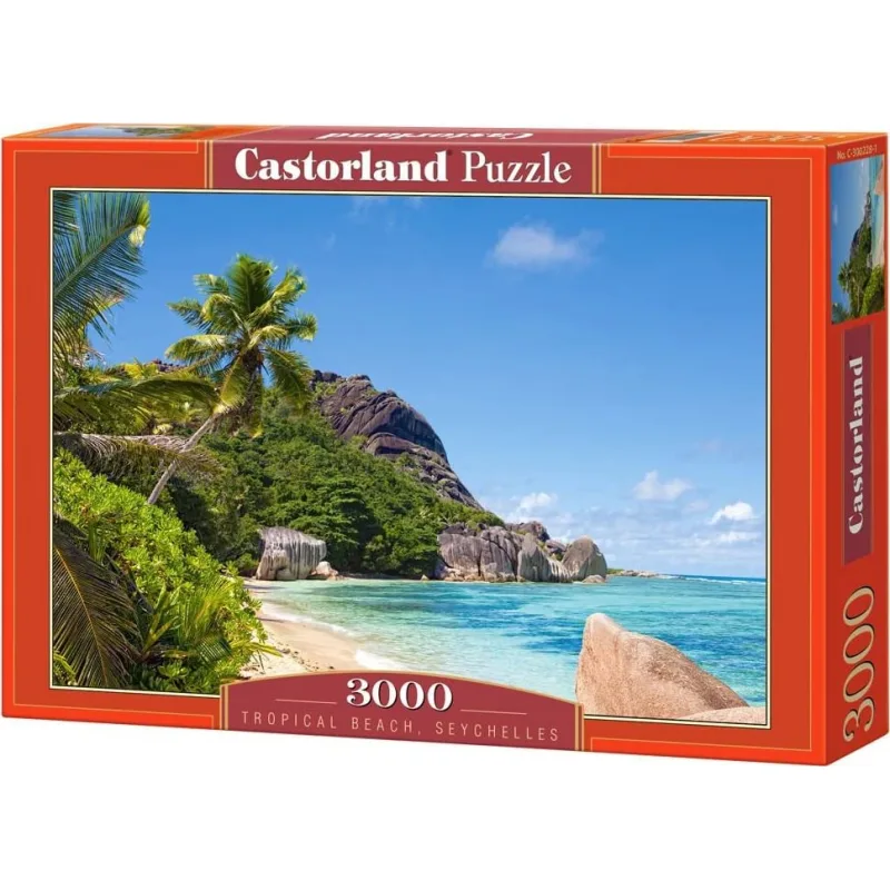 Castorland Puzzle Tropická pláž, Seychely 3000 dielikov