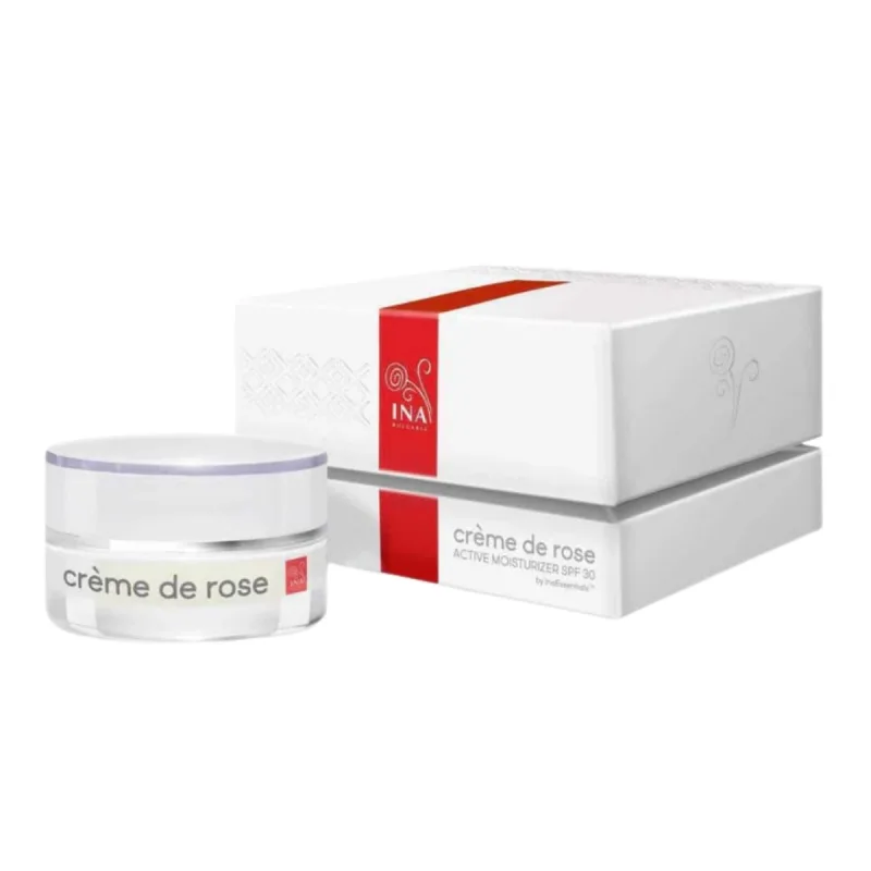 INA Essentials Crème de rose - hydratačný krém s SPF30 - vysoko obohatený o organický esenciálny ružový olej - 50 ml -