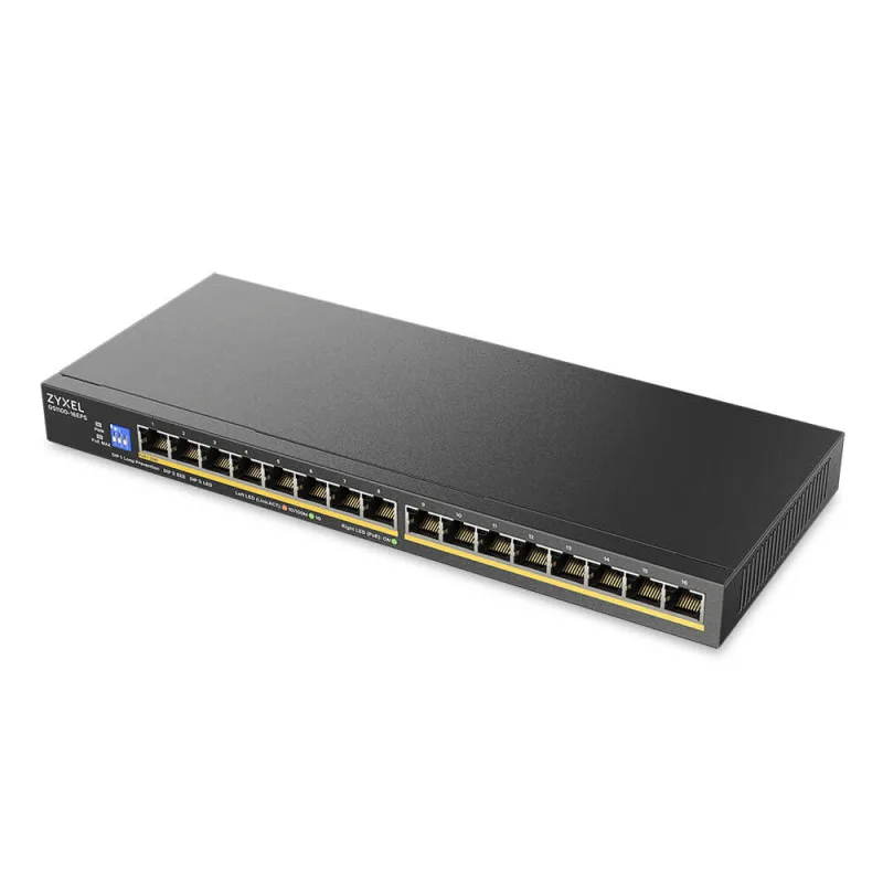 ZYXEL 16xGb unmanaged switch GS1100-16EPS PoE+ GS1100-16EPS-EU0101F