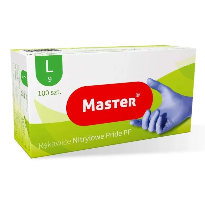 Nitrilové rukavice Master - modré - 100 ks - veľ. L
