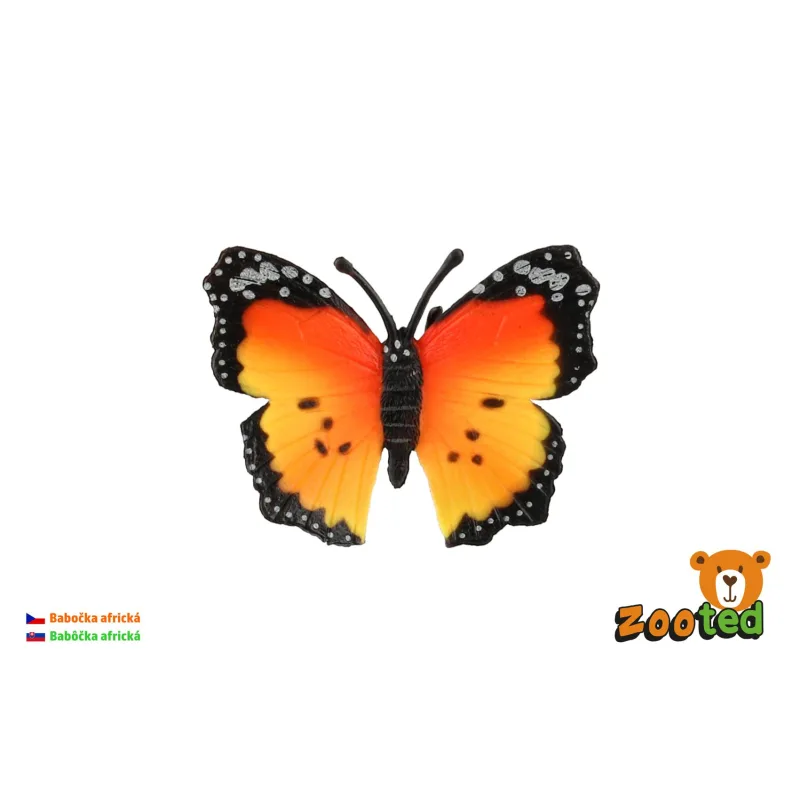 ZOOted Motýľ Monarcha africký (babočka) zooted plast 7cm