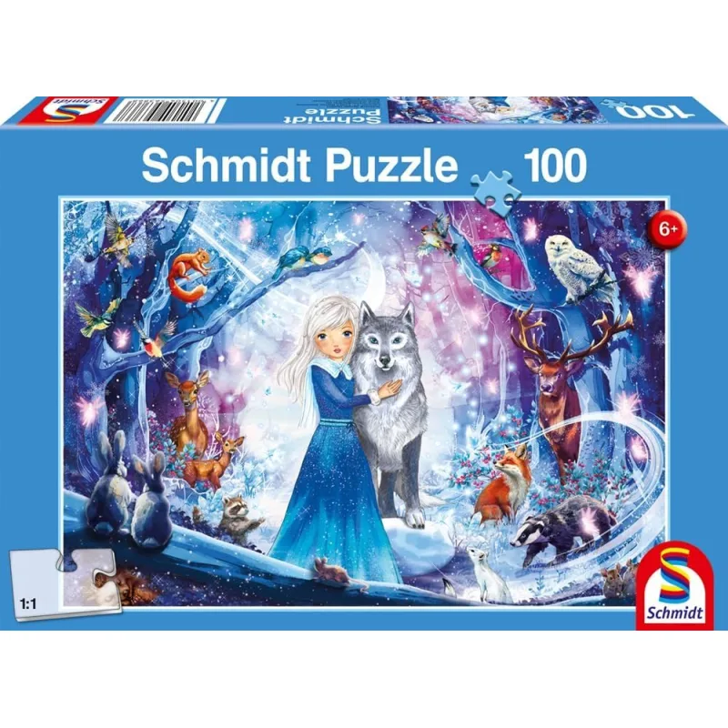 Puzzle pre deti Schmidt 100 dielikov Princezná v zimnom lese
