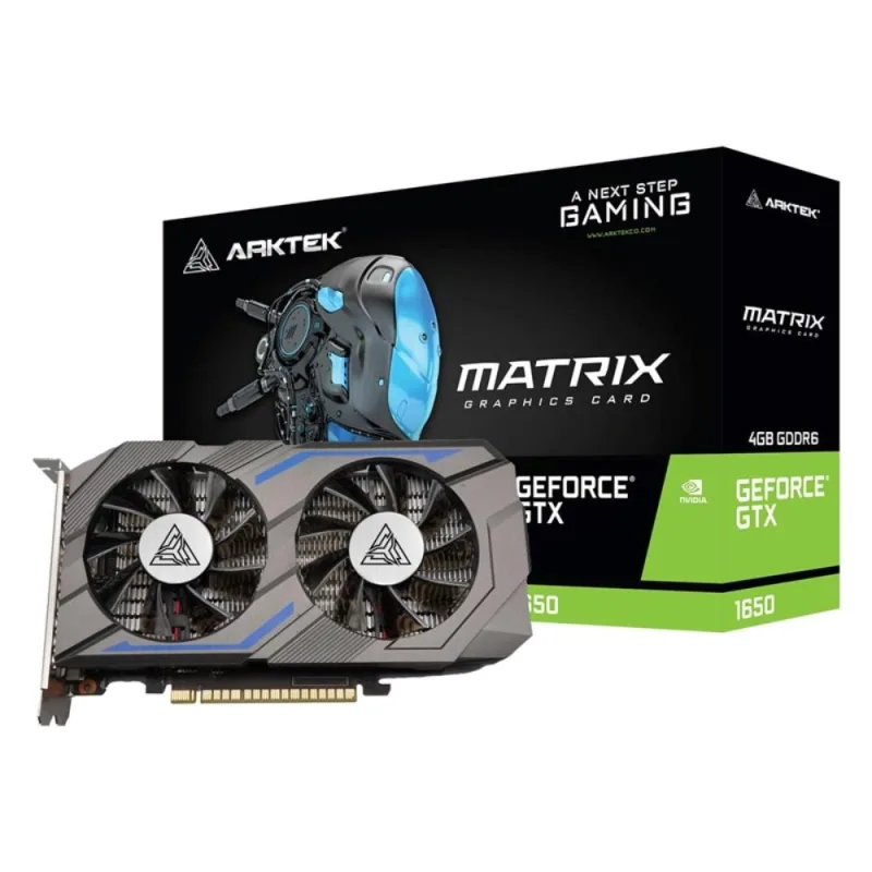 ARKTEK VGA NVIDIA GeForce GTX 1650 Matrix 4GB, GTX 1650, 4GB GDDR6, …