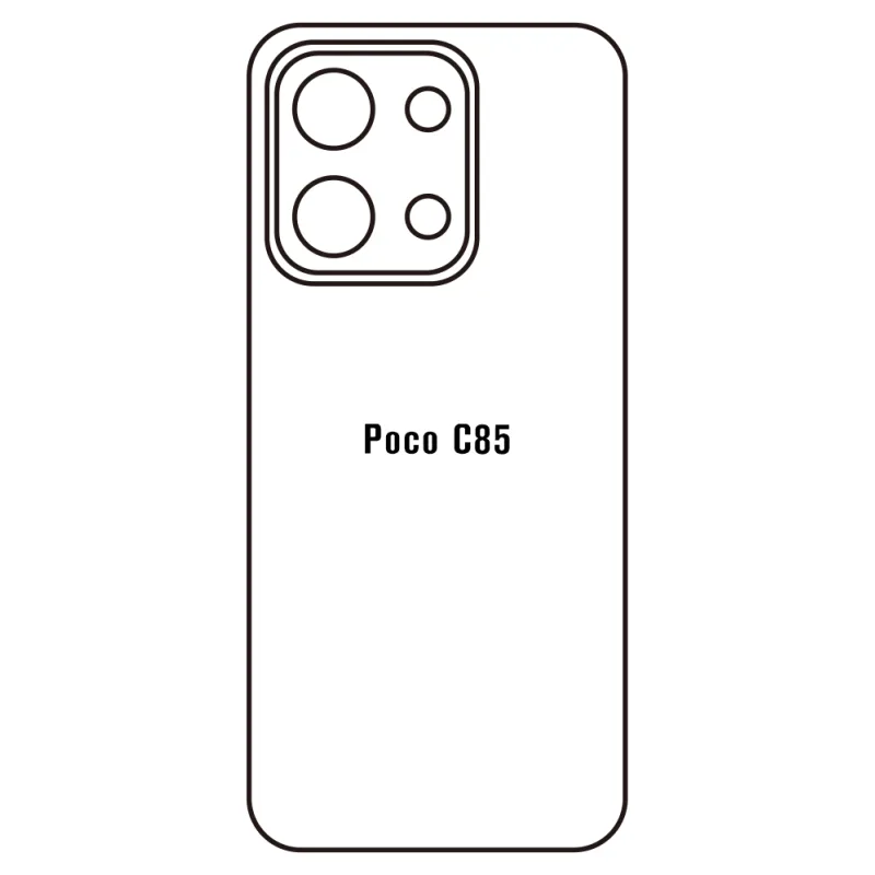 Sunshine Xiaomi Poco C85 Zadná Hydrogél ochranná fólia Strih: Zadná časť 2, Typ fólie: Číra
