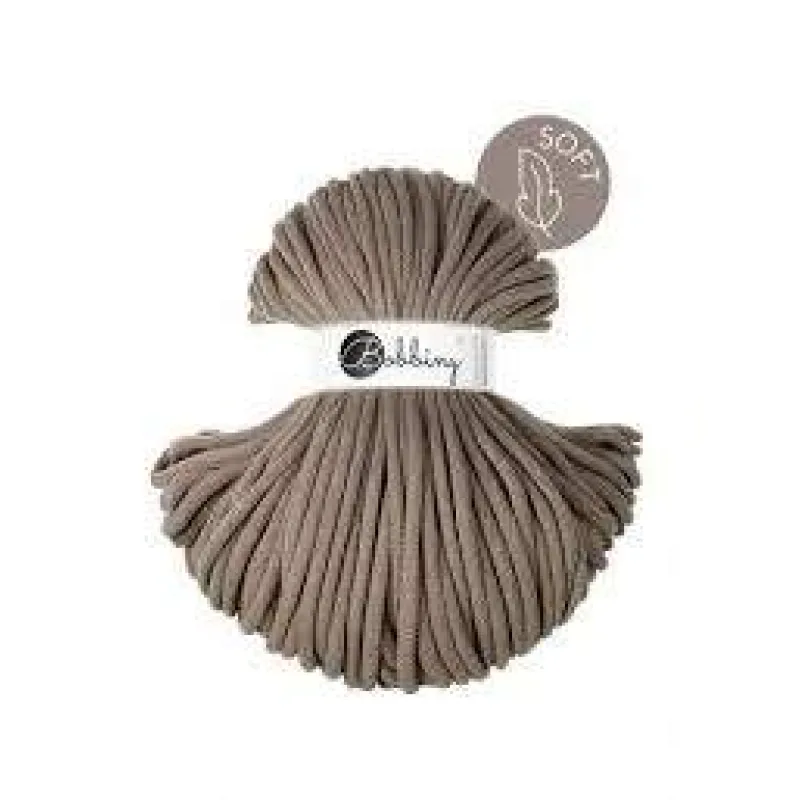 Bobbiny Soft 8 mm 100 m Coffee