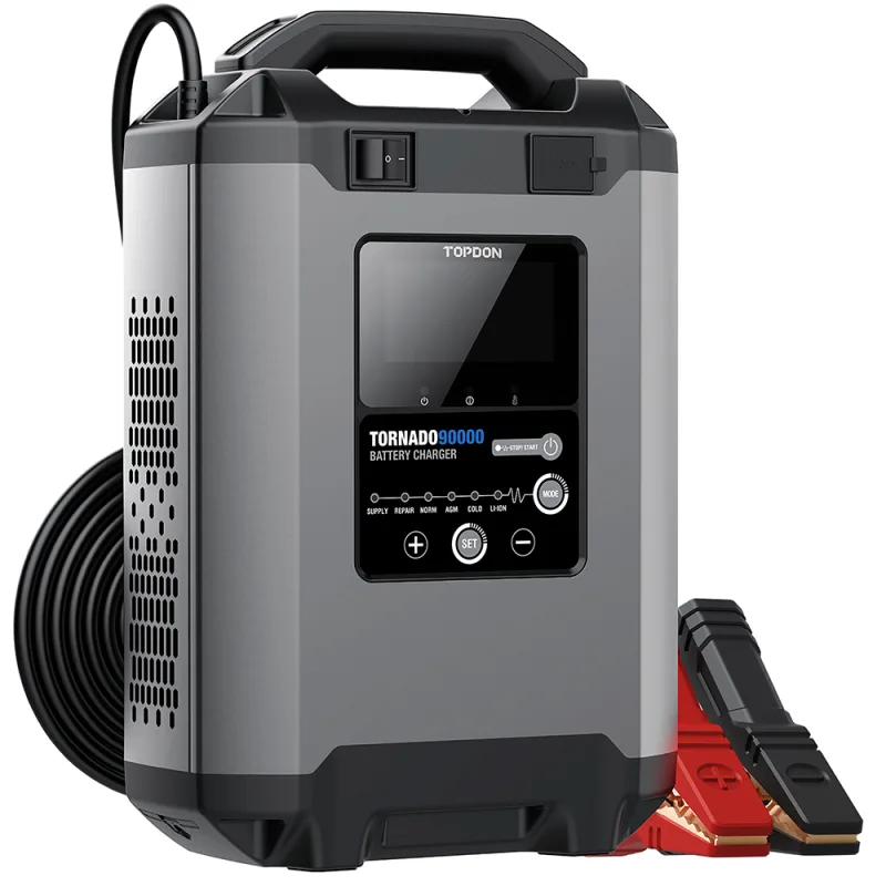 VIKING TOPDON Nabíječka autobaterie Tornado 90000/Příkon 1600W max/20-2800Ah/Pro 12V a 24V/5-90A/11-31V TOPT90