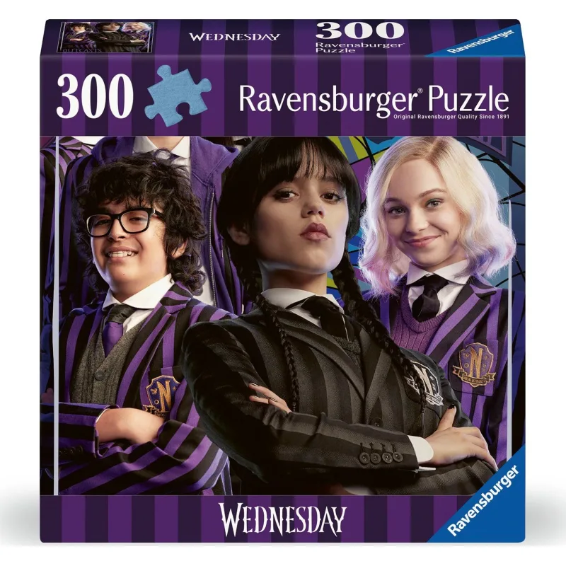 Puzzle Ravensburger 300 dielikov Wednesday: Vyvrheli sú v kurze