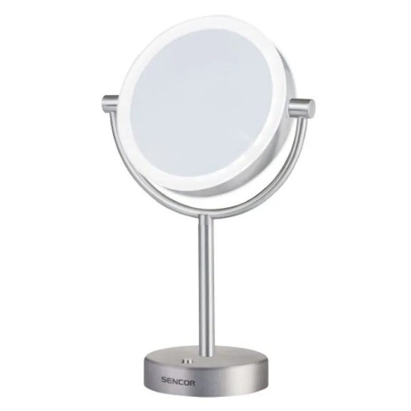 SENCOR SMM 3090SS Obojstranné kozmetické zrkadlo s priemerom 18cm - LED podsvietenie