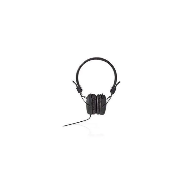 Nedis HPWD1100BK - Kabelová Sluchátka | On-ear | Skládací | Kulatý Kabel 1,2 m | Černá barva (HPWD1100BK)
