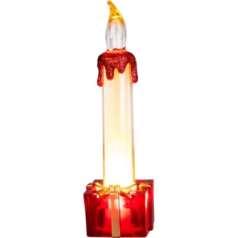 Sviečka MagicHome Vianoce, 1xLED teplá biela, 3xLR44, 4,8x4,8x16cm