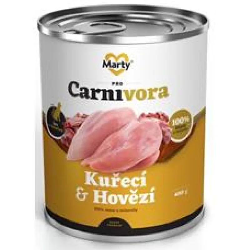 MARTY konz. pro kočky ProCarnivora-kuře+hovězí 400 g - exp. 12/26 - 4 ks skladem doprodej