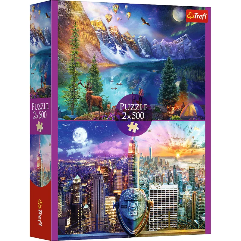 Trefl Puzzle Cesta po Amerike 2x500 dielikov