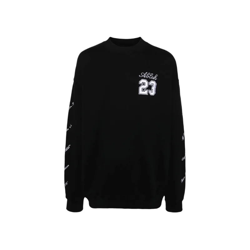 Off White 23 Abloh Logo Skate Sweatshirt Black - L
