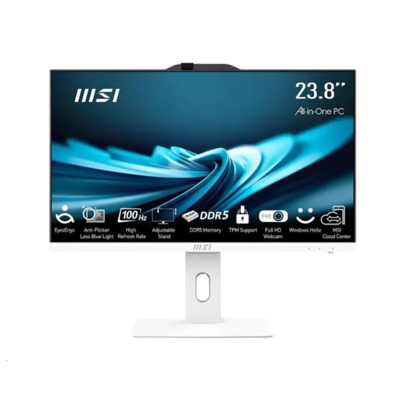 MSI AIO PRO AP242P (PRO AP242P 14M-1091XEU), i3-14100, 23.8" FHD, Anti-Glare, 16GB, 512GB SSD, No OS, White (PRO AP242P 14M-1091XEU)