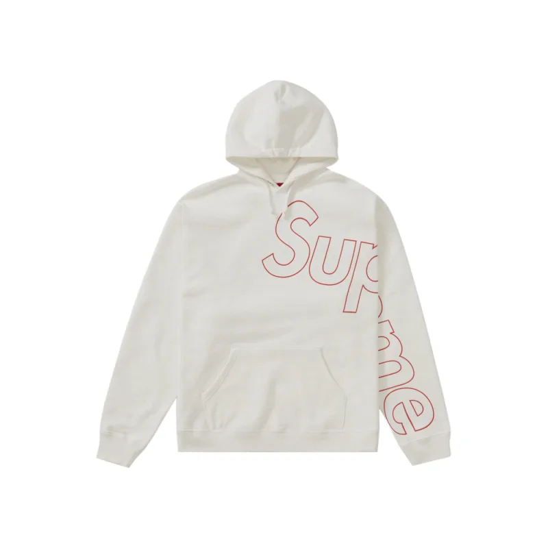 Supreme Reflective Hoodie White - M
