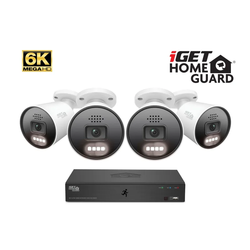 iGET HGNVK88604 - Kamerový MegaHD 6K PoE SMART set, 8CH NVR + 4xIP 6K kamera, zvuk, AI detekce 75020575