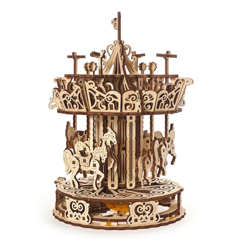 Ugears Ugears 3D drevené mechanické puzzle Kolotoč