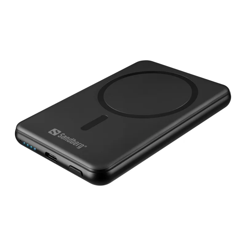 NONAME Sandberg SemiSolidState Magnet Powerbank 5000 mAh PD20W, magnetická powerbanka, černá 421-50