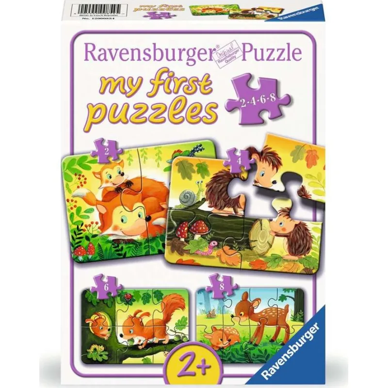 Ravensburger Moje prvé puzzle Lesné zvieratká 4v1 (2,4,6,8 dielikov)