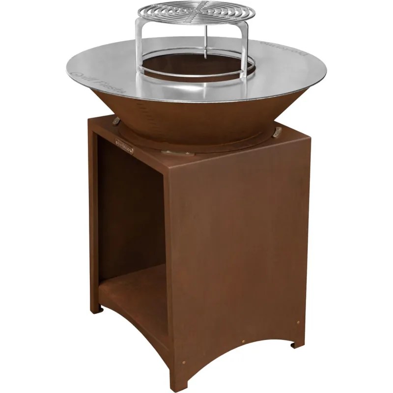 Gril Strend Pro Fiesta, prevedenie rust, oceľ, priemer 75 cm, s ohniskom