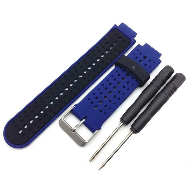 Silikonový řemínek modro černý pro Garmin Forerunner ESES 1530000550