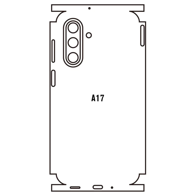 Sunshine Samsung A17 5G Zadná Hydrogél ochranná fólia Strih: Zadná časť a rám 2, Typ fólie: Matná