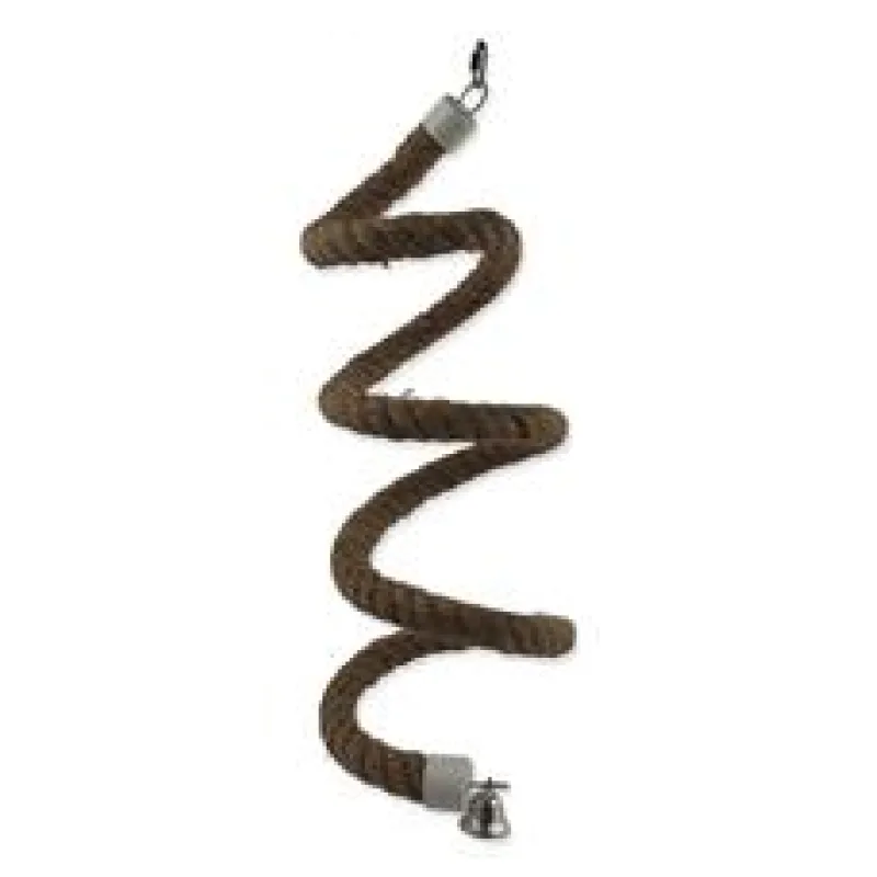 Hračka EPIC PET závěsná - lanová spirála se zvonečkem 22 cm
