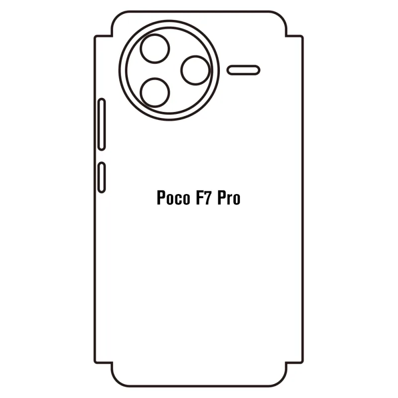 Sunshine Xiaomi Poco F7 Pro Zadná Hydrogél ochranná fólia Strih: Zadná časť a rám 5, Typ fólie: Číra