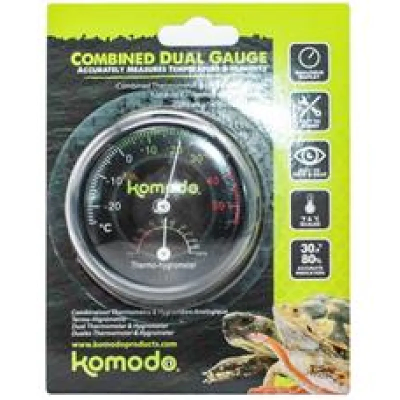 Teploměr a vlhkoměr kombinovaný analogový Komodo 7,5x7,5cm 1ks