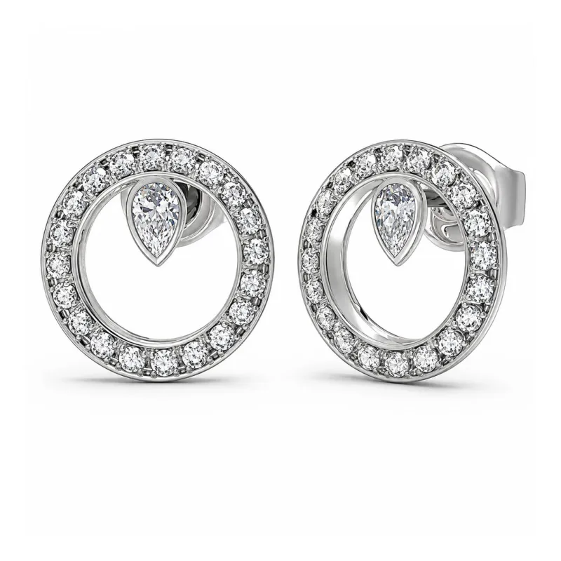 Dámske Náušnice GUESS JUBE04655JWRH (1,5CM )