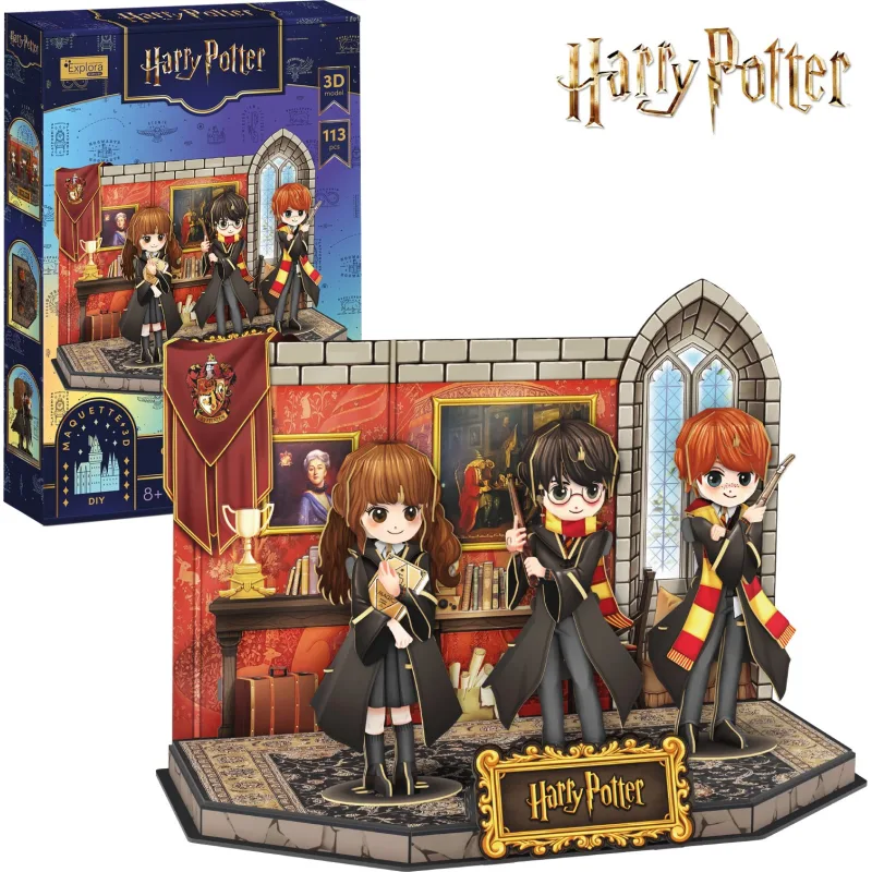 3D puzzle CubicFun Harry Potter: Chrabromilská spoločenská miestnosť 113 dielikov