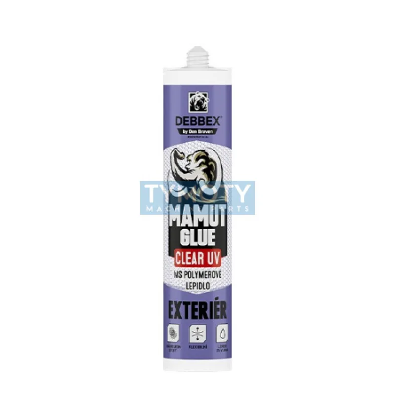 Debbex Mamut Glue CLEAR UV Exteriér - 290 ml transparentný