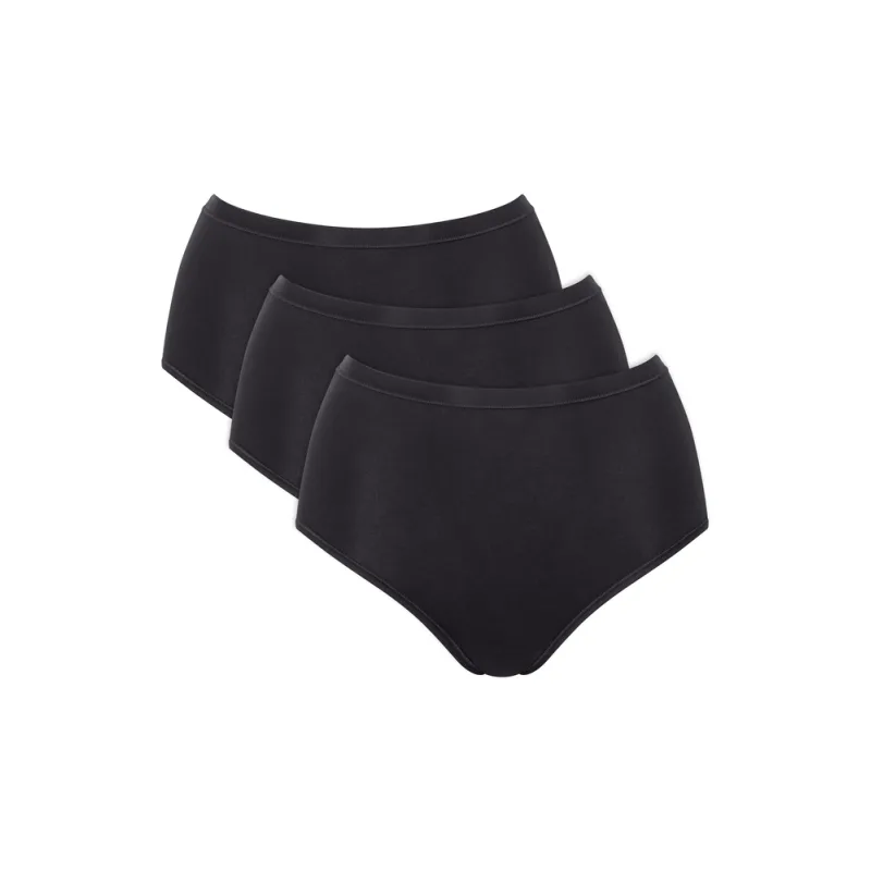3pack SLOGGI GO Daily cotton Highwaist nohavičky čierne L