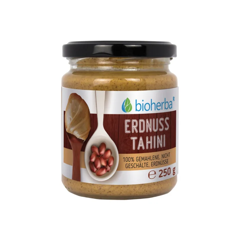 Bioherba 100 % arašidové tahini z mletých nelúpaných jadier – 250 g –