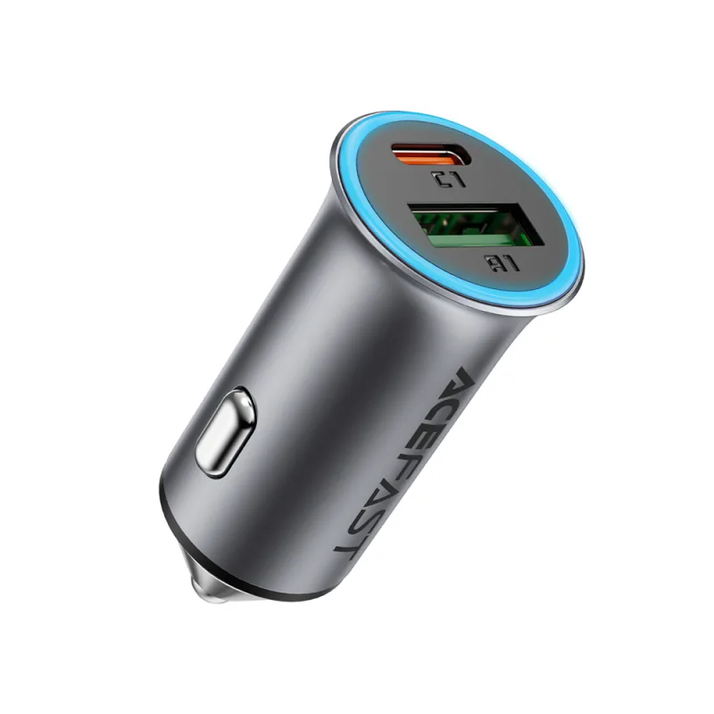 Autonabíjačka Acefast B16 95W USB-A + USB-C – šedá