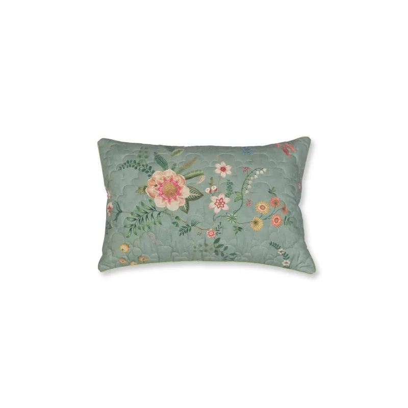 Pip Studio dekorační polštář Quilted Everbloom 45 x 70- zelený