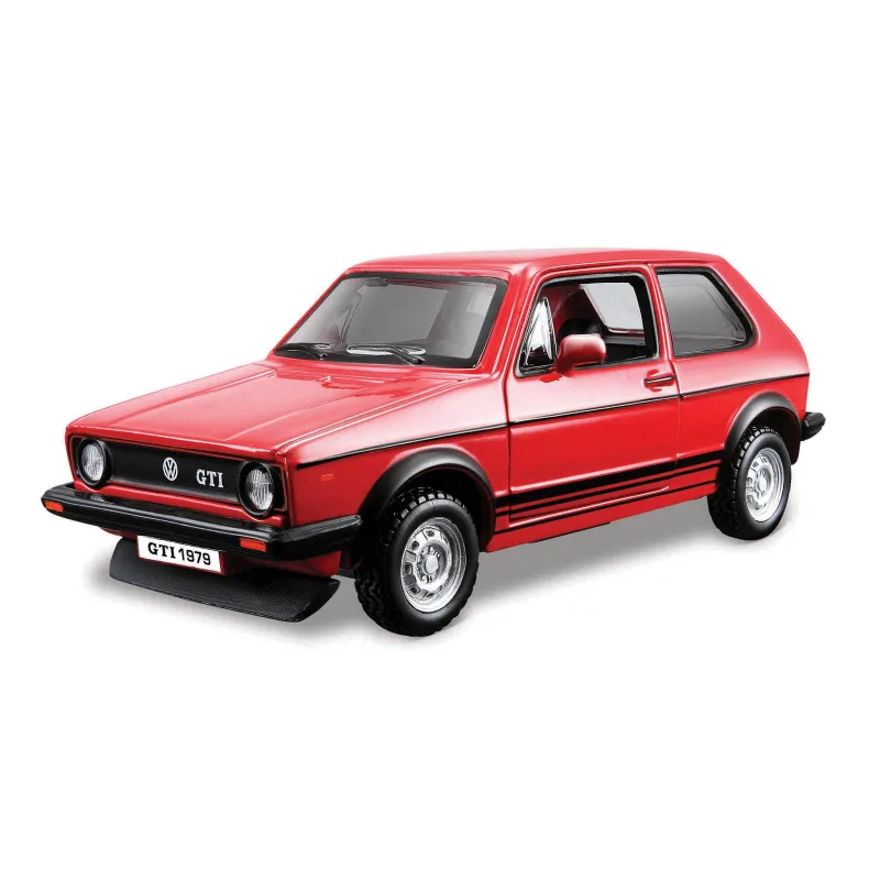 Bburago - Autá HOBBY, VW Golf Mk1 GTI (1979), červená, 1:32