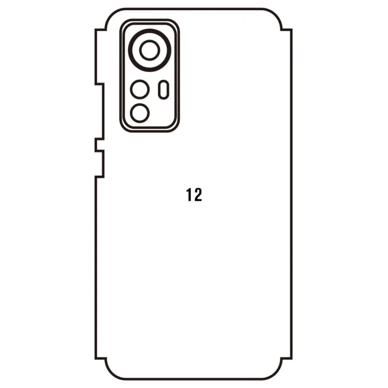 Sunshine Xiaomi 12 / 12X Zadná Hydrogél ochranná fólia Strih: Zadná časť a rám 5, Typ fólie: Číra