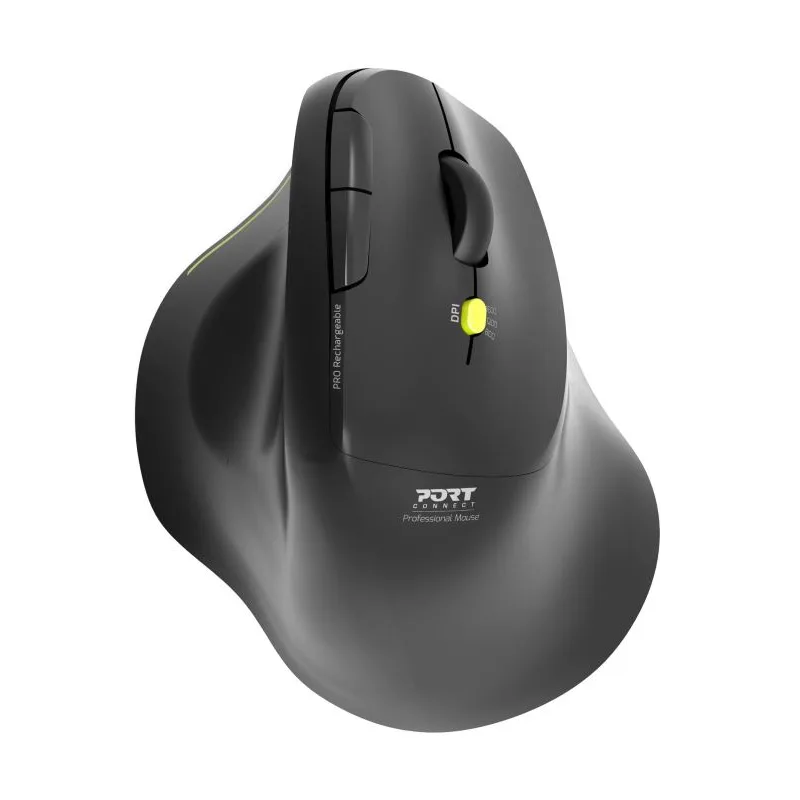 NONAME PORT CONNECT ERGO SOFT COLLECTION/Vertikální/Optická/Pro praváky/1 600 DPI/USB+BT/Černá 910200